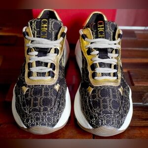 Carolina Herrera CH logo print sneakers BRAND NEW IN BOX sz 7